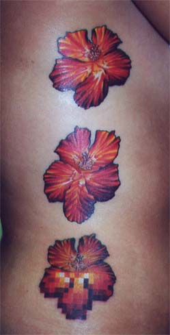 Looking for unique Nick Baxter Tattoos Pixel Flowers