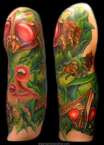 Looking for unique Fantasy tattoos Tattoos Mechanical Bugs Half Sleeve