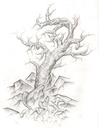 The original drawing for part of a full tattoo sleeve in progress