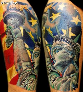 Off the Map Tattoo Tattoos HalfSleeve Statue of Liberty Tattoo