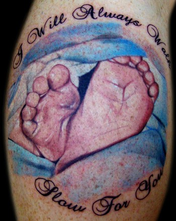 Baby Tattoos on Off The Map Tattoo   Tattoos   Realistic   Color Baby Feet