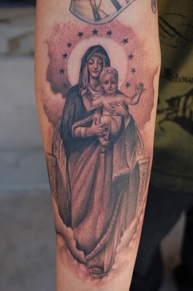 mother mary tattoos