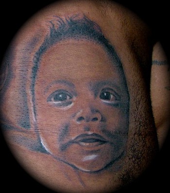 Comments This is a baby portrait tattoo Keyword Galleries Black and Gray