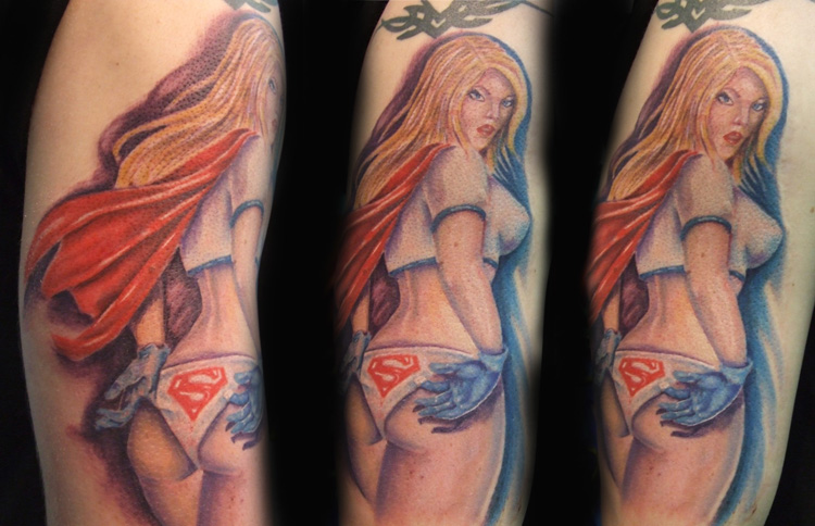 Pin Up Tattoos Supergirl