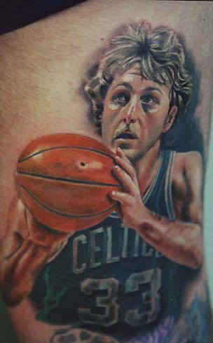 Tattoos · Cory Cudney. Larry Bird Portrait