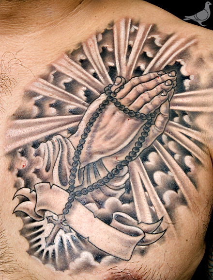 prayer hands tattoo. Praying Hands Tattoos