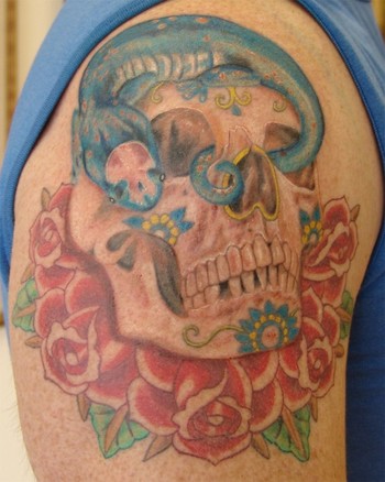 day of the dead tattoos. Day of the Dead Color Tattoo