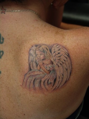 Tattoos Of Angels Praying. Little Girl Angel, praying