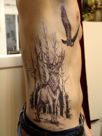 Comments: This is a front view of this heritage tattoo.