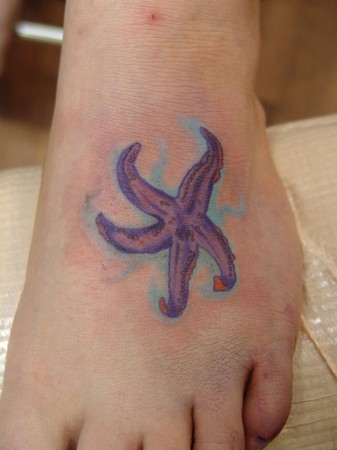 Comments: A purple and orange color starfish tattoo to be a companion piece 