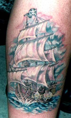 tattoos on private parts. pirate tattoo picture