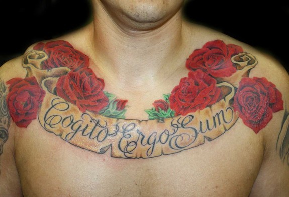 Rose Chest Tattoos