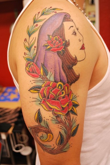 full color traditional tattoo