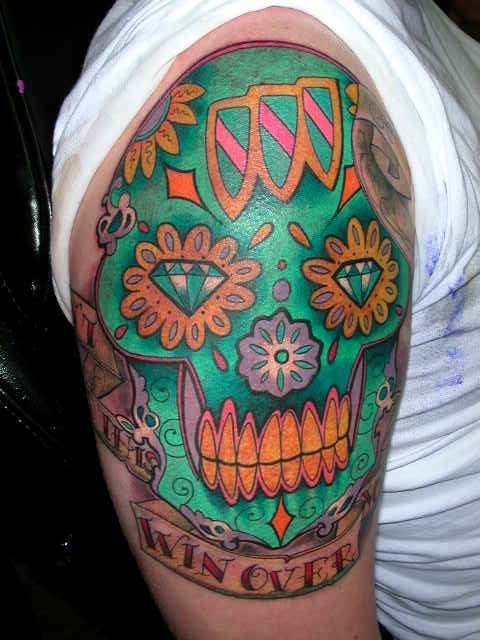 day of dead skull tattoos. day dead skull tattoos Day of