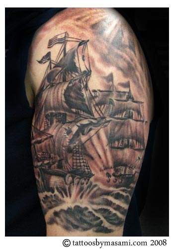 pirate ship tattoos