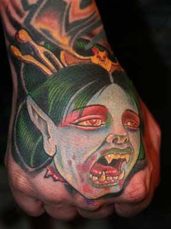 Geisha Demon Japanese Tattoo Art