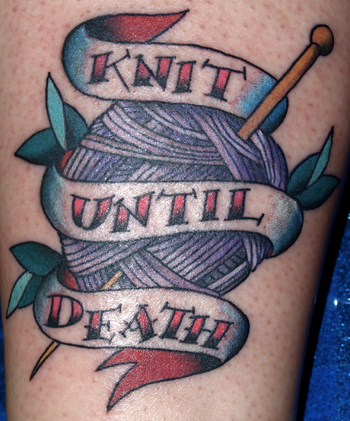 Looking for unique Old School tattoos Tattoos Knit until Death