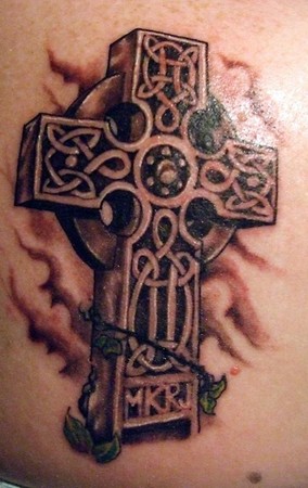 celtic cross tattoos. stone cross tattoo