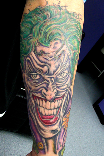 BATMAN & JOKER TATTOO ART: A Fan Gets Some Ink Done! Hellkey - Joker Tattoo