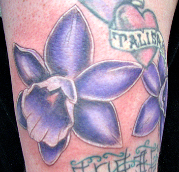 Hawaiian Flower Tattoos - Orchid, Plumeria and Hibiscus Tattoo Hellkey 