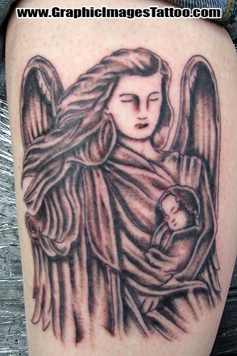 Hellkey - Guardian Angel. Tattoos