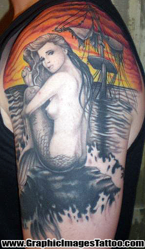 Kris Thomas aka Shylock Von Tooth Mermaid Tattoo