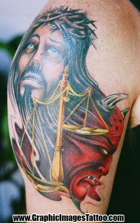 Angel VS Devil Tattoo Design