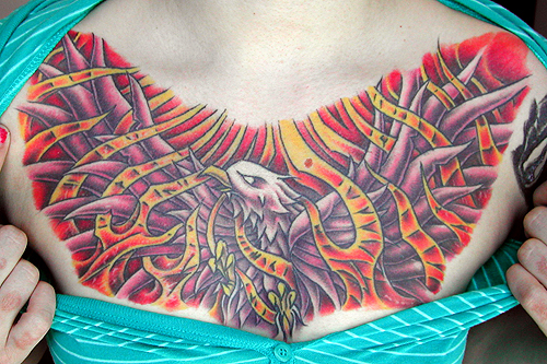pheonix tattoo. Fantasy Pheonix Tattoos