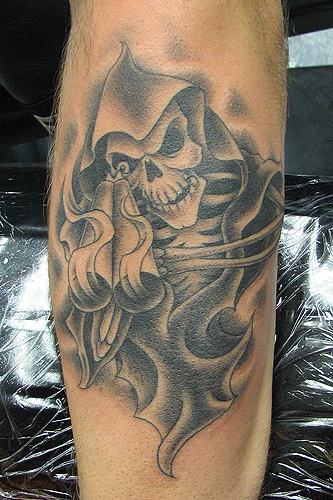 Tattoos Evil Tattoos Reaper with Shotgun