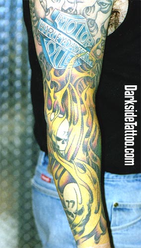 flames tattoos. Sean Ohara - Skulls Flames