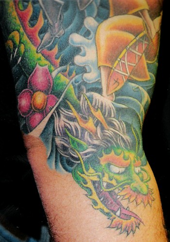dragon tattoo color. Japanese Dragon Tattoos