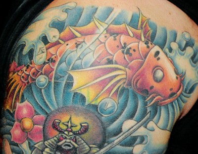 Keyword Galleries: Color Tattoos, Traditional Japanese Tattoos, Nature Water