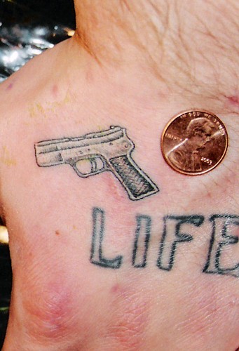 Sean Ohara - Mini Hand Gun 2. Tattoos. Small Tattoos. Mini Hand Gun 2