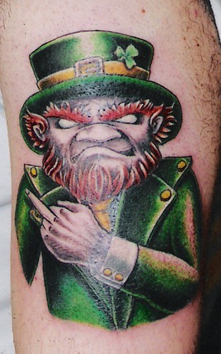 Tattoos Ethnic Irish Tattoos Angry Leprachaun