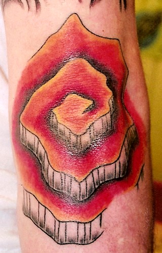 Sean Ohara Weird elbow spiral Tattoos 