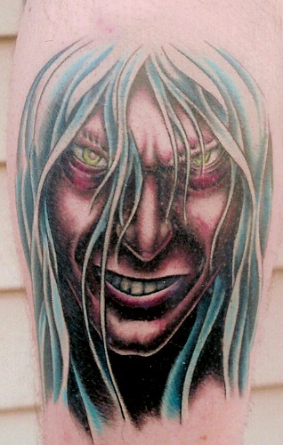 evil tattoos. Color Tattoos. Evil Face