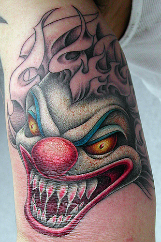 Sean Ohara - Evil Clown. Tattoos