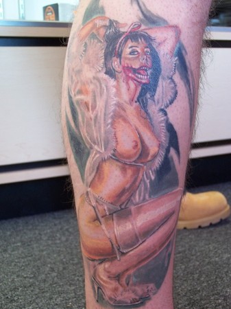 pinup girl tattoos. Zombie Pin Up Girl