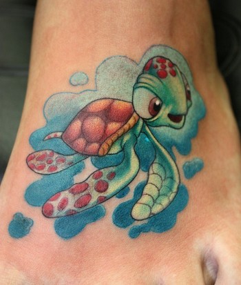 sea turtle tattoo. Nemo Baby sea turtle