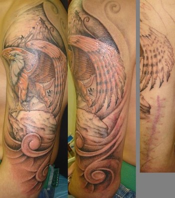 including phoenix tattoos, mermaid tattoos and gryphon tattoos.