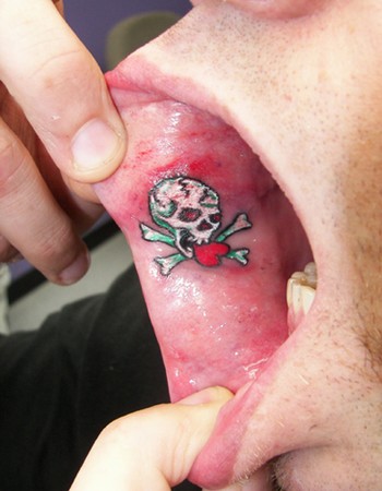 skull head tattoo eyebrow tattooing before and after