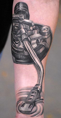 Keyword Galleries: Black and Gray Tattoos, Music Tattoos, Realistic Tattoos