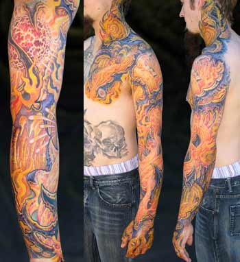 Keyword Galleries: Color Tattoos, Bio-Organic Tattoos, Nature Fire Tattoos, 