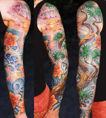 Tattoos · Guy Aitchison. Tree by an Ocean Sunset