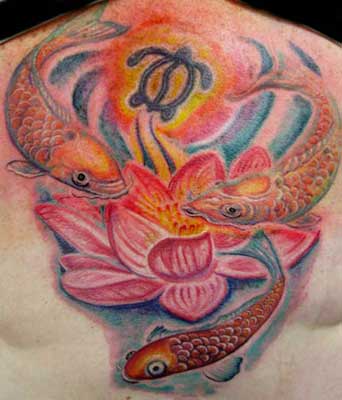 Tattoos Of Koi Fish And Lotus Flowers · Click Here to Read More