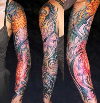 Tattoos · Guy Aitchison. Lotus Flowers Arm_Sleeve