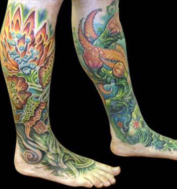 Looking for unique Flower tattoos Tattoos Flower Leg to Foot Sleeves