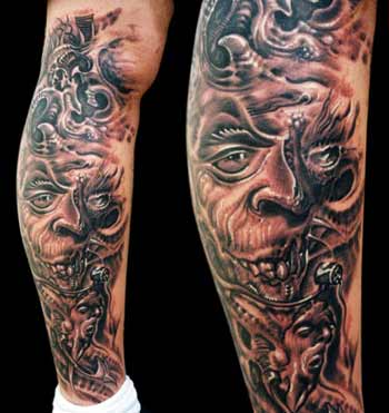 Tattoos · Guy Aitchison. Bio-mech Faces. Now viewing image 0 of 100 previous 