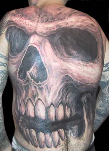 Hell City Tattoo Fest Gear : Tattoos : Guy Aitchison : 4-way Big Skull