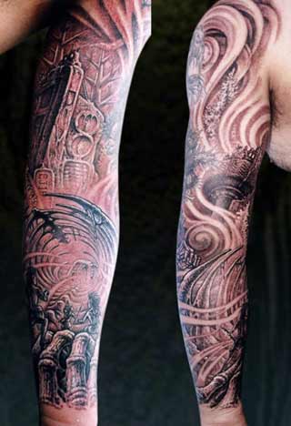Tribal Sleeve Tattoo RIP Skull Sleeve Tattoo Spider Sleeve Tattoo